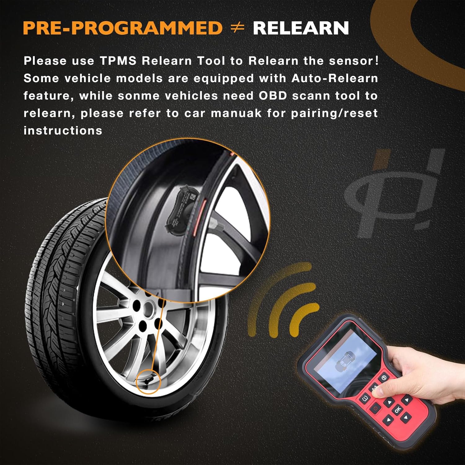 HQPASFY TPMS Sensor Compatible with Toyota 2007-2018 Sequoia 2007-2017 Tundra 2006-2019 Sienna Tire Pressure Monitoring Sensor 315MHz Replaces# 42607-0C070, 42607-08010 4PCS