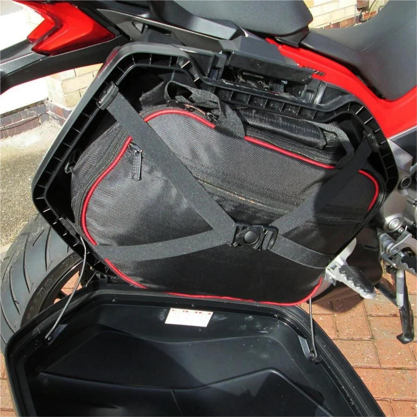 ReisegepäCktasche Für Motorrad Motorrad Gepäck Rack Tasche Sidecase Innen Taschen Erweiterbar Topcase Pannier Liner Taschen Für Ducati Für Multistrada V4 S(Top Bag)