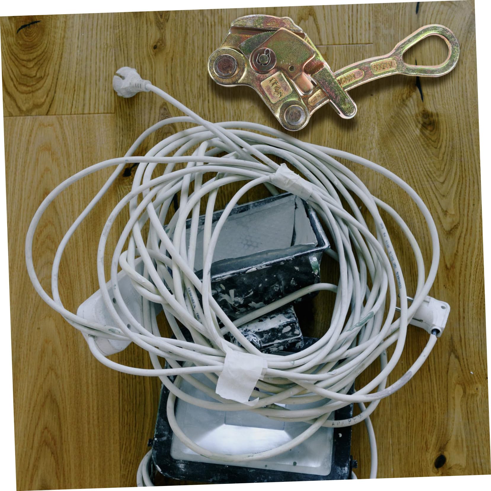 HOMSFOU Pinza Per Cavi Multifunzione Ganascia Di Sicurezza, Morsetto Per Fili in Acciaio, Strumento Manuale Per Serraggio e Trazione Cavi Elettrici Aerei, Alta Precisione e Affidabilità