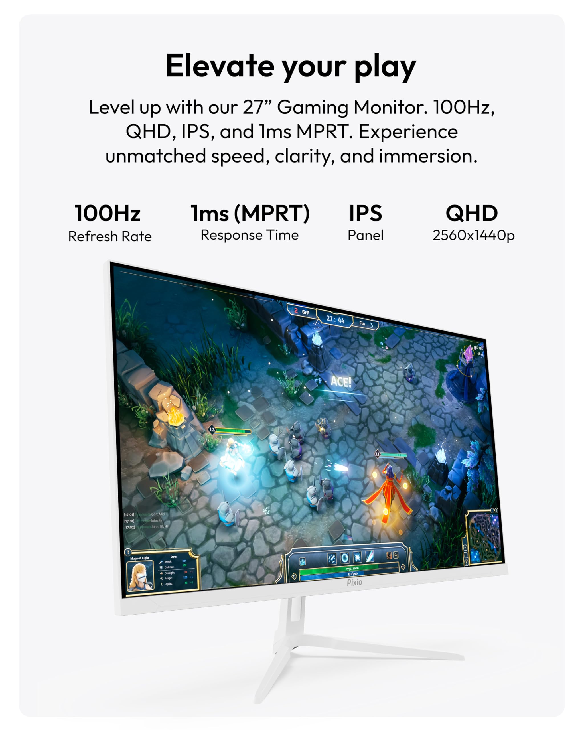 Amazon.com: Pixio PX275 Wave White 27
