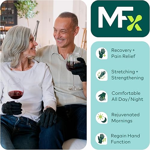 Miniatura 2 de MetaFlex Guantes para aliviar el dolor de artritis, guantes de compresión terapéutica y fortalecedor de agarre portátil, bandas de resistencia