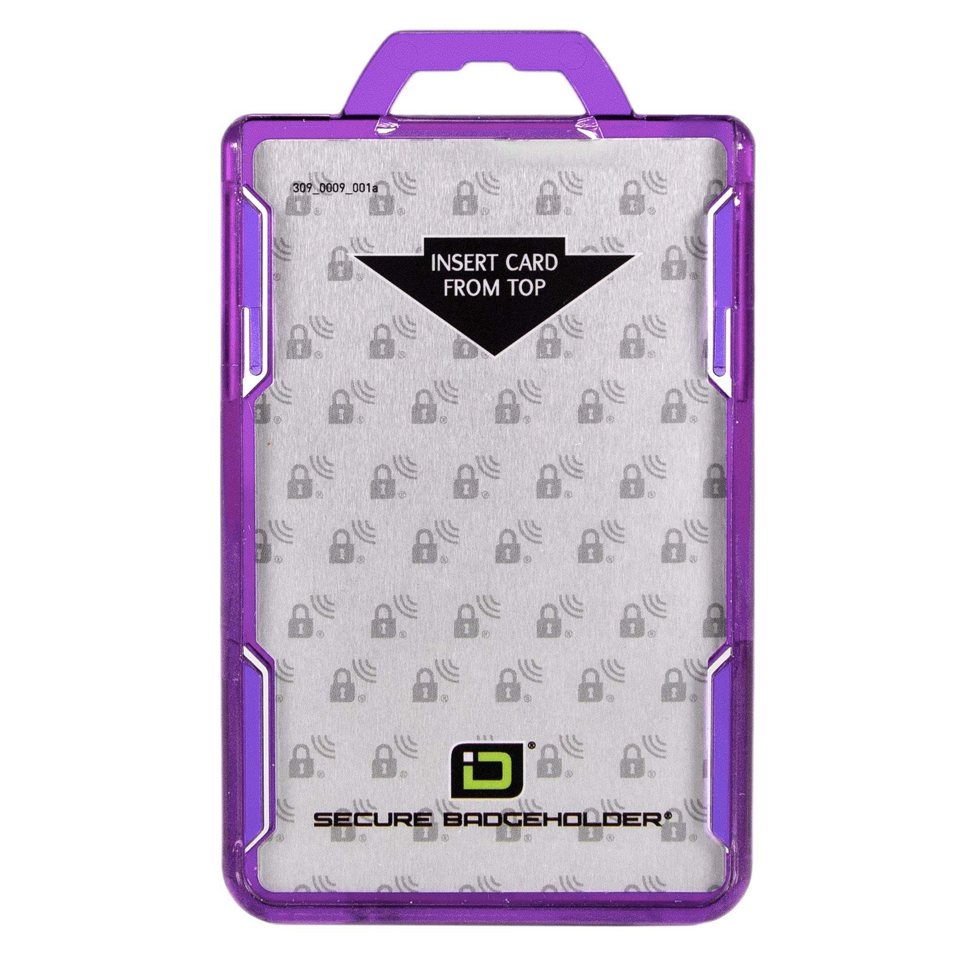 ID Stronghold - RFID Blocking Secure Badge Holder - Duolite 2 Card ID Holder - Poly Carbonate - Heavy Duty Hard Plastic ID Badge Holder - USA Molded and Assembled - FIPS 201 Approved - Purple