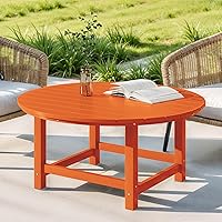 Vista 27 de Costaelm Mesas Laterales Cuadradas para Exteriores, Mesas de Patio Adirondack para Exteriores, Mesa Lateral de Patio de HDPE Resistente a