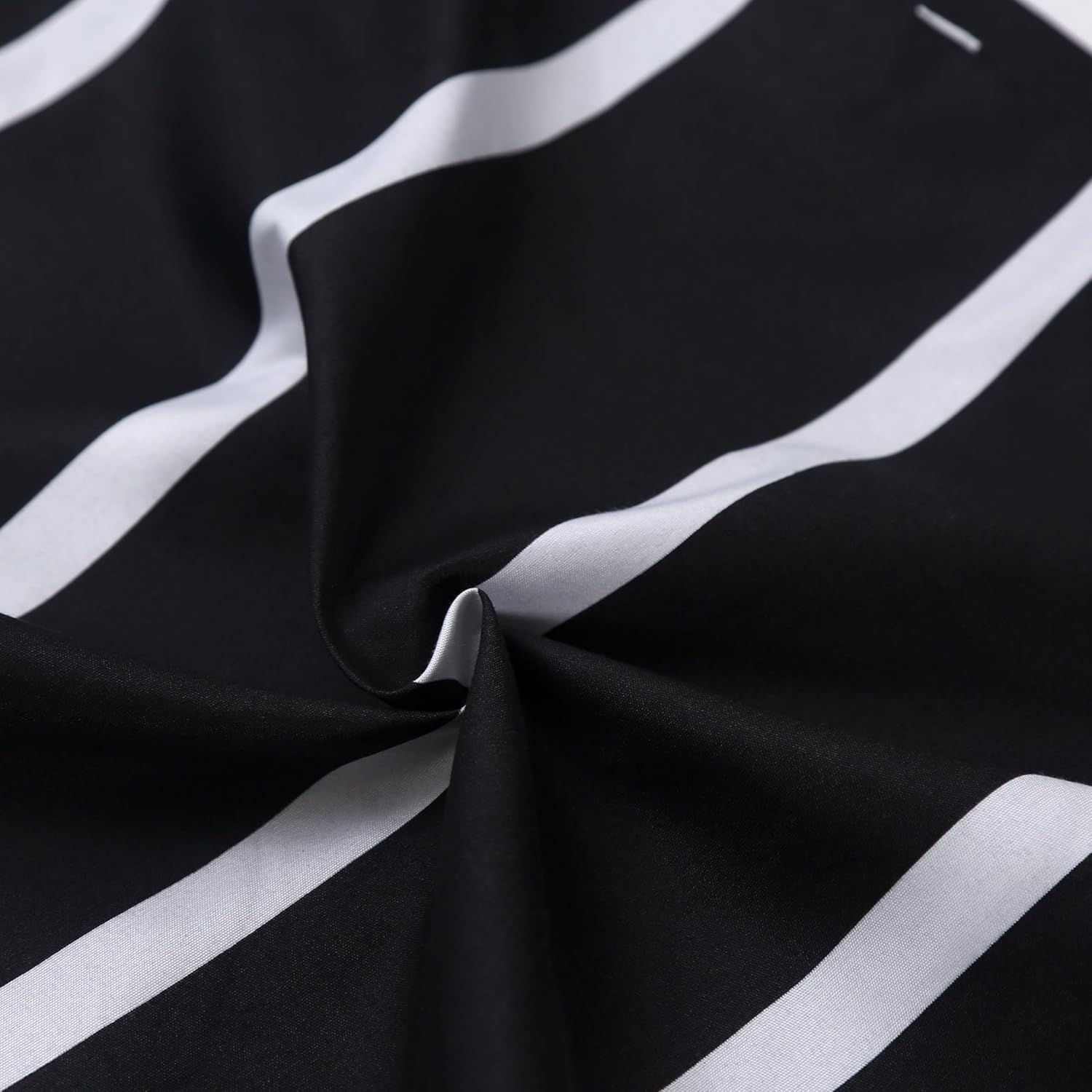 MAG 3pcs Striped Queen Bed Sheet,Black and White Pattern Microfiber Bedding Sheet Set,Hotel Quality Sheets with1 Fitted Sheet and 2 Pillowcases,14 Inches Deep (Black and White, Queen)