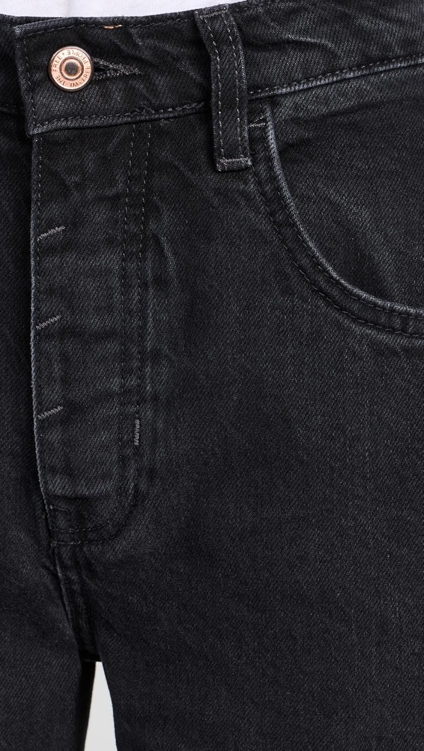 Free People Womens We The Free Good Luck Mid-Rise Barrel Jeans Soundwave 26 - Image 6