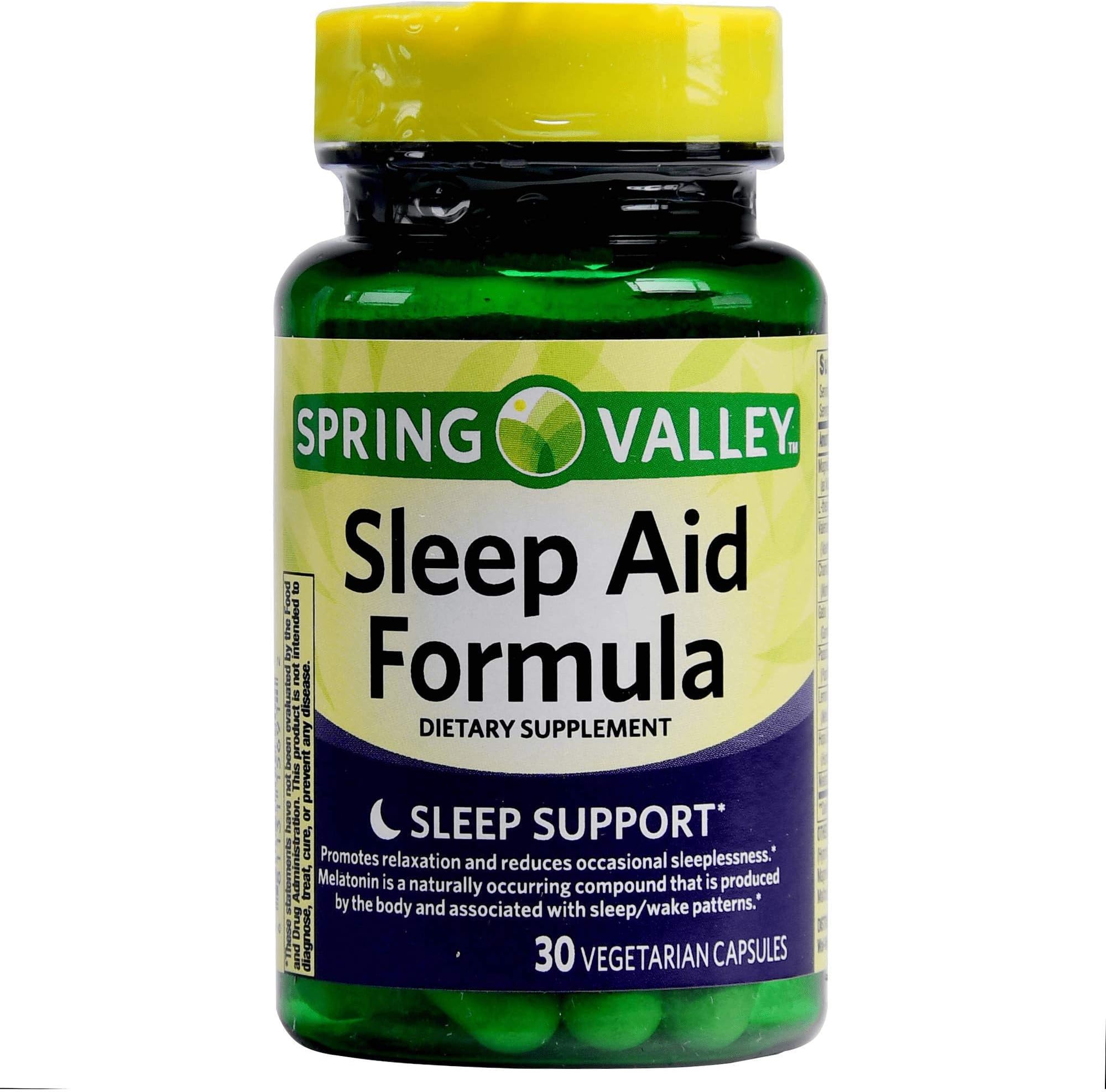 Spring Valley Sleep Aid Formula Melatonin, 30 Vegetarian Capsules