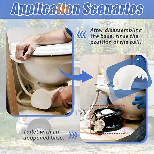 Miniatura 2 de KLUMART 385318162 Kit de bola y eje para Sealand Dometic Pedal-Flush WC Barco RV