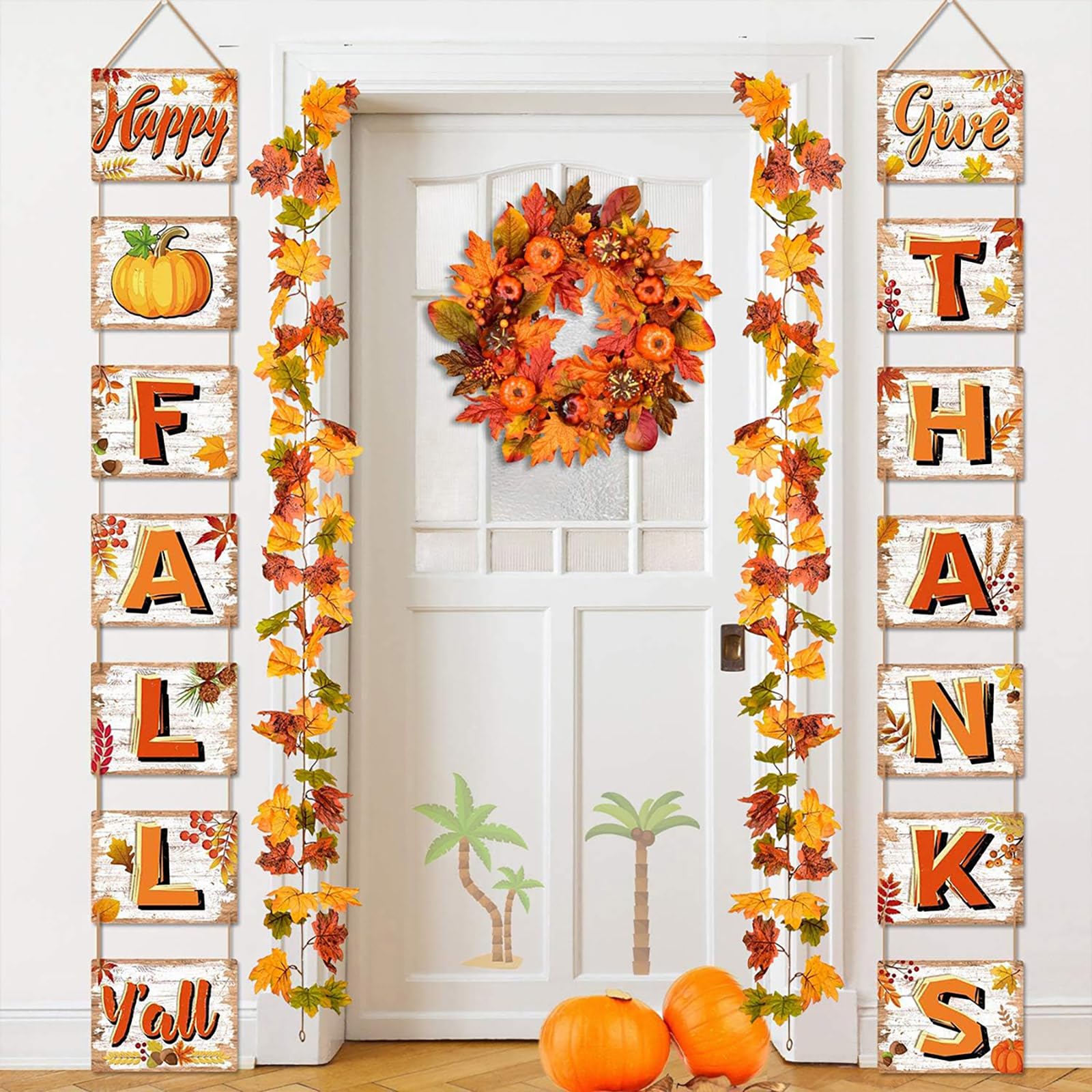 Amazon|Lakymisy 人工紅葉 造花 ガーランド 2本セット もみじ Amazon|Lakymisy 人工紅葉 造花 ガーランド 2本セット もみじ