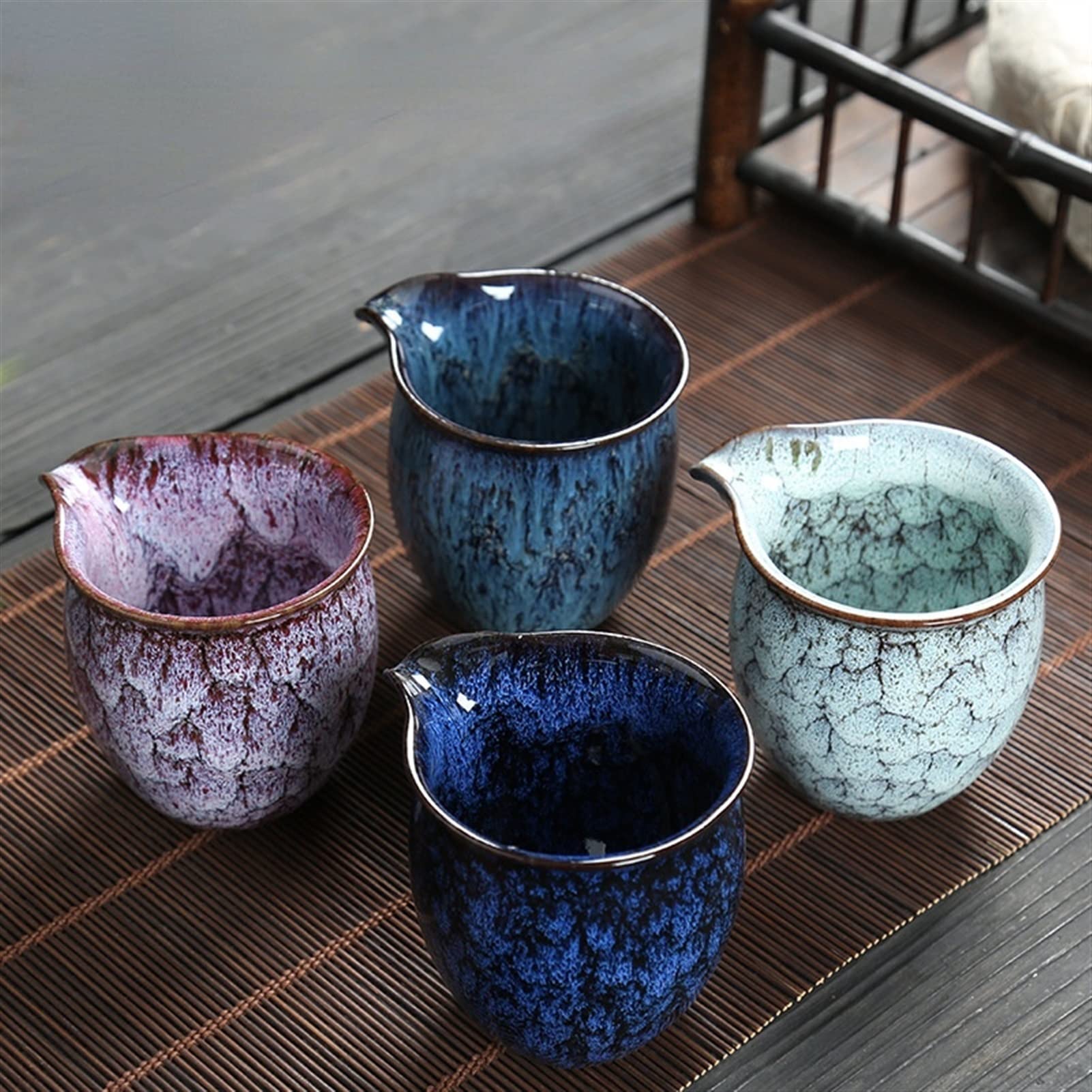 Pot À Lait Rétro café Lait cruté créatif Couleur Chinois Kung-fu Tige de thé Kung fu pichet 200ml Petit Pot fabriqué à la Main en Porcelaine ménagère Pichet à Lait (Color : A)