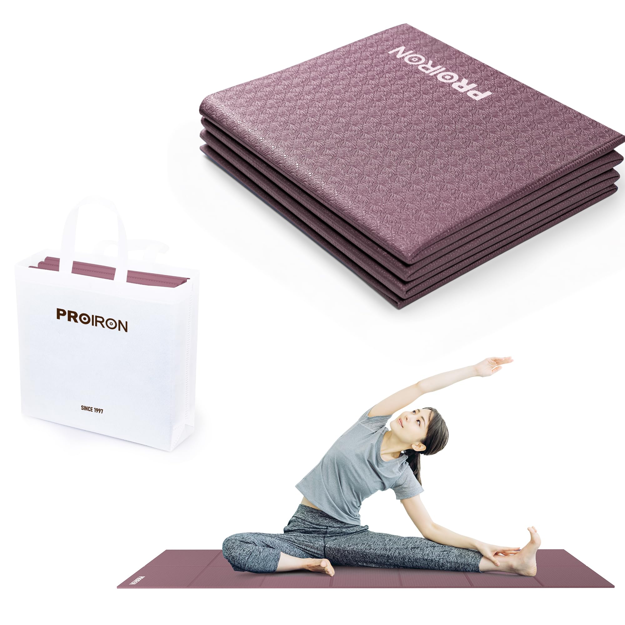 Amazon | PROIRON ヨガマット 折りたたみ ストレッチマット
