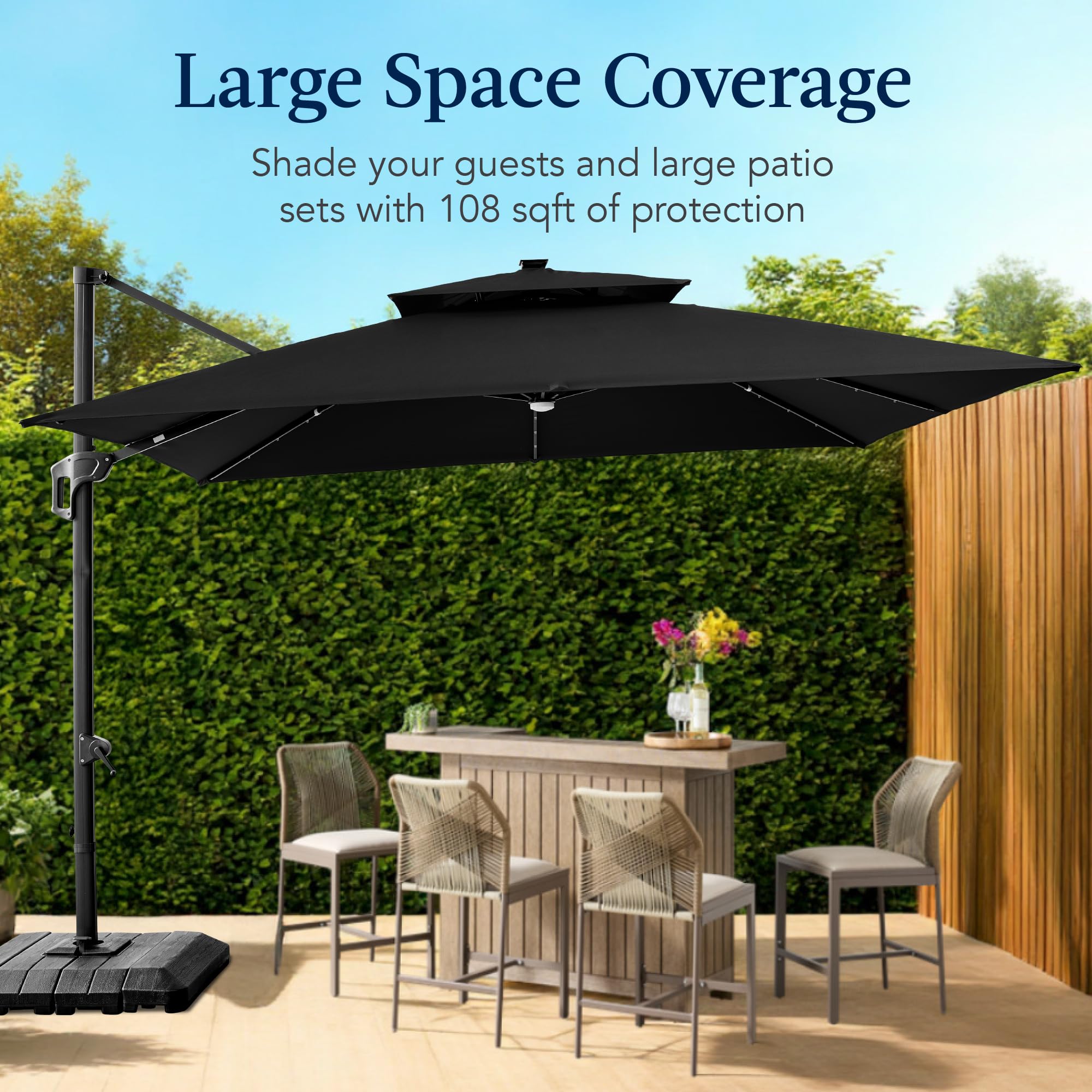 9 ft patio umbrella lowes allen + roth 9-ft Aluminum Beige Auto-tilt Market Patio Umbrella in the Patio  Umbrellas department at Lowes.com