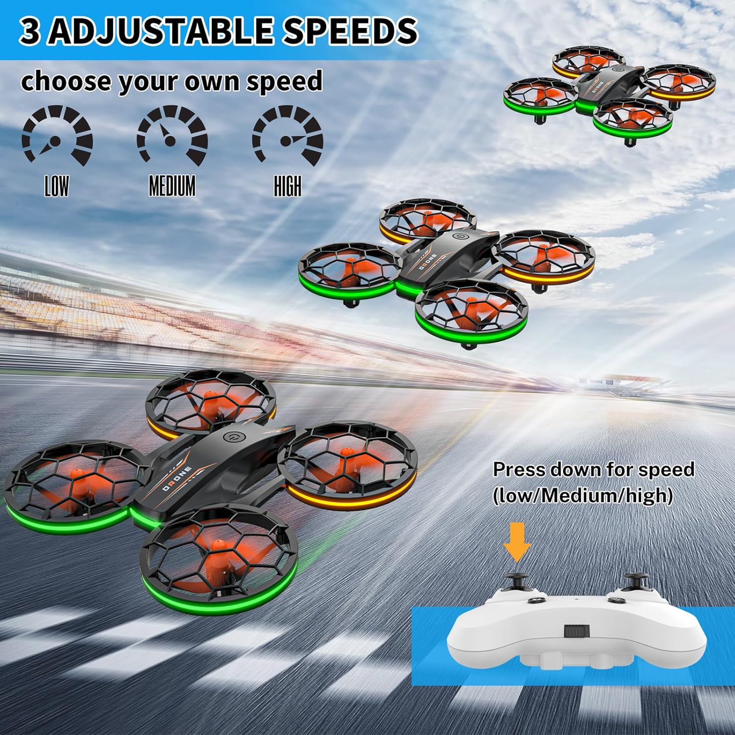 Flips Kid-Friendly Quadcopter: Hovering Fun and 3D Flips with LED Lights! Kid-Friendly Quadcopter: Hovering Fun and 3D Flips with LED Lights!