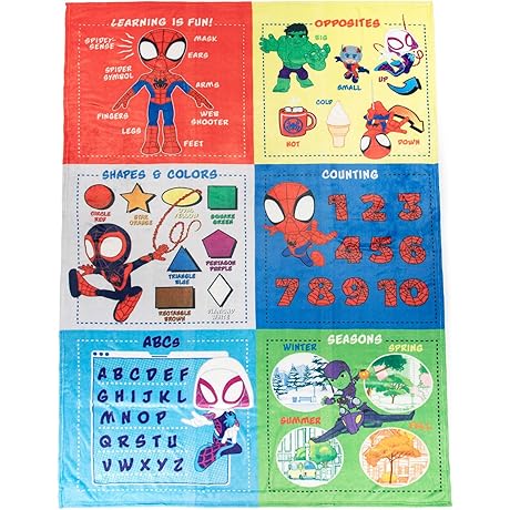 Spidey and His Amazing Friends Super Soft Learning Blanket for Kids