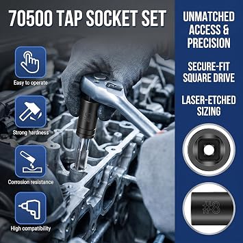 Lisle 70500 Tap Socket Set