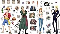 Vista 8 de RoomMates RMK5439GM Calcomanía de Pared One Piece Luffy, Rojo