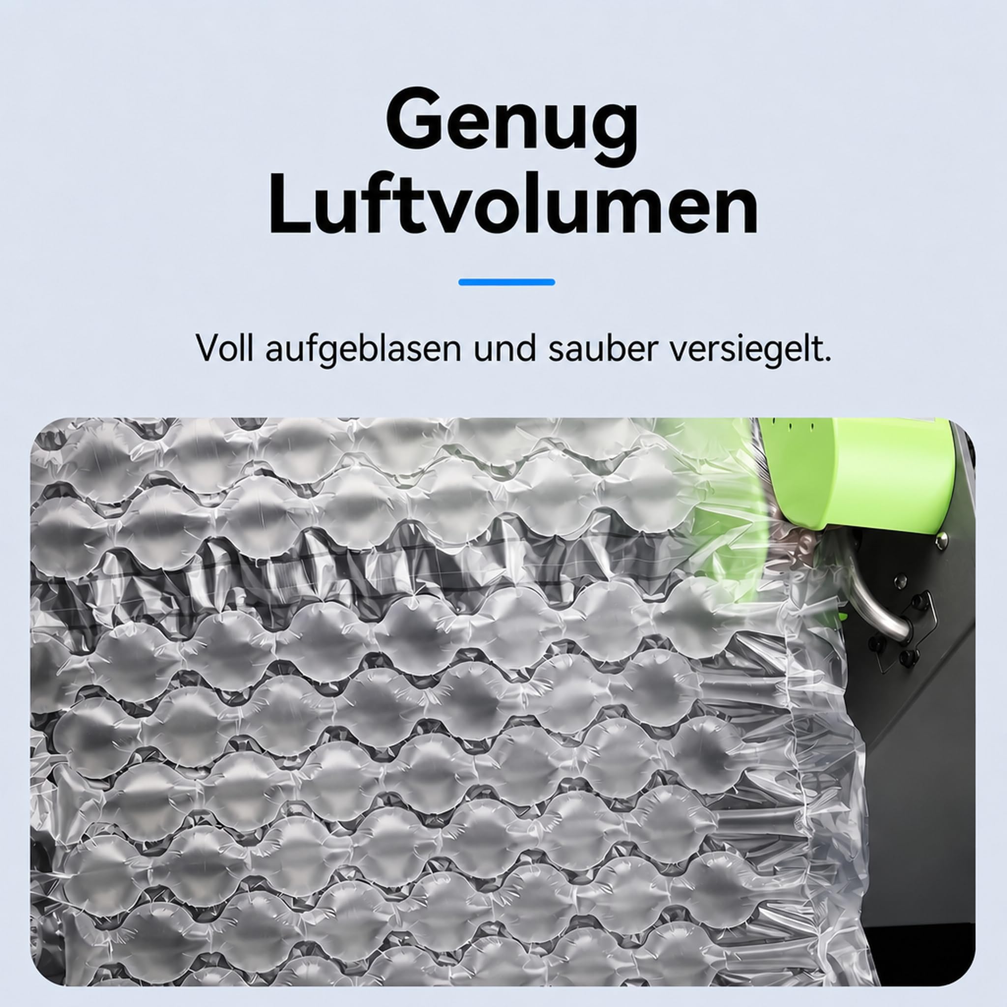 Luftpolstermaschine für Luftkissenfolie 300mm Bubble Film, kompakte Verpackungsmaschine mit digitaler Steuerung