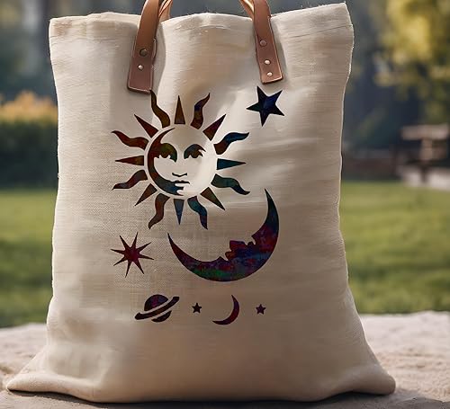 Miniatura 4 de Celestial Sun Moon Stars Ouija Board Stencil Template Reusable for Painting on Walls, Wood, Arts and Crafts (239) - 5.5 x 8.5 Inches