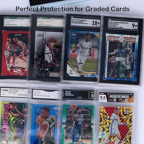 Miniatura 7 de Rayvol Fundas de tarjeta graduadas resellables para losas de tamaño SGC, fundas de ajuste exacto para losas graduadas de tamaño SGC y similares (90