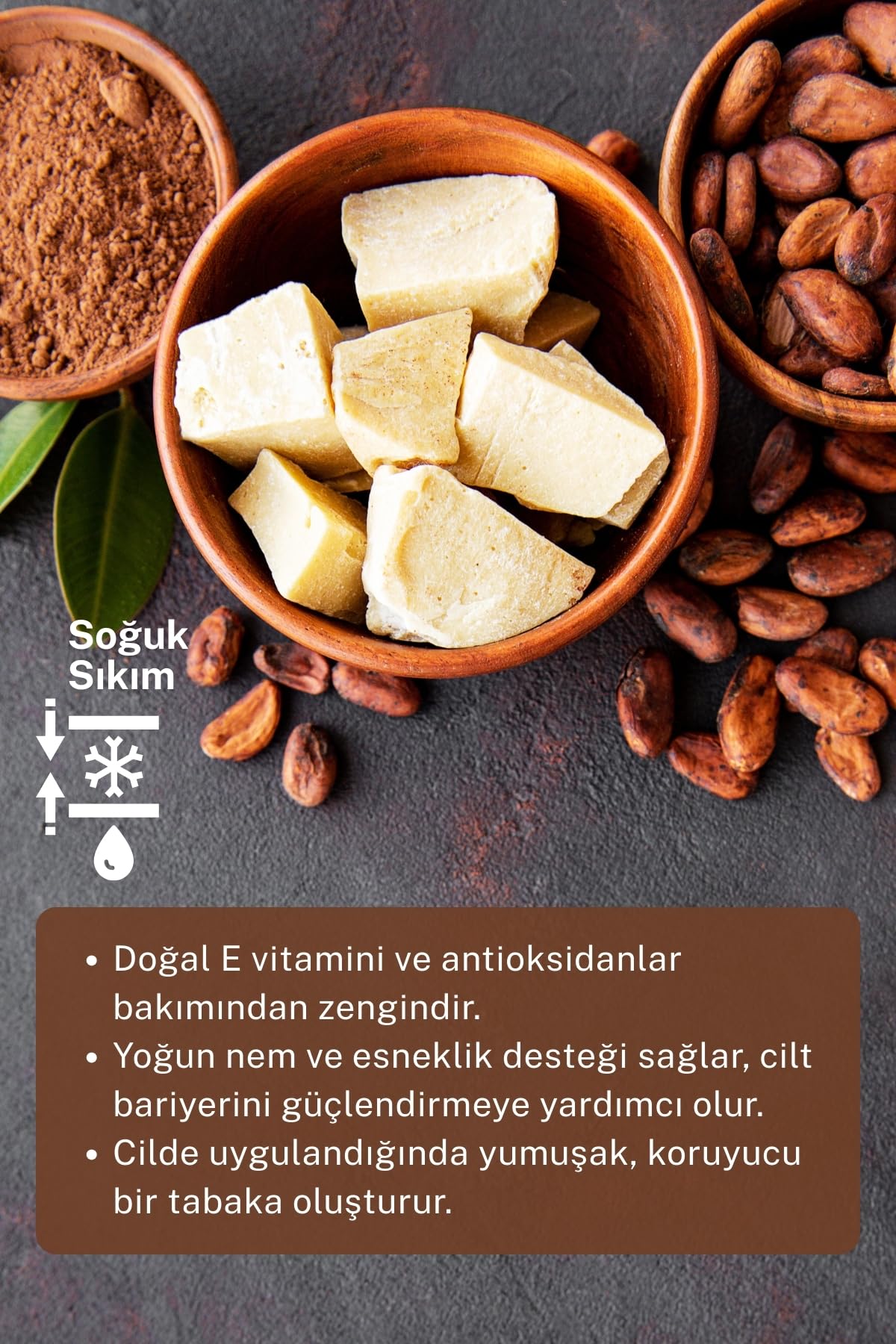 Kakao Yağı Soğuk Sıkım Ham İşlenmemiş 1. Sınıf Kalite%100 Raw Virgin Cacao Butter 100 gr 2 Adet