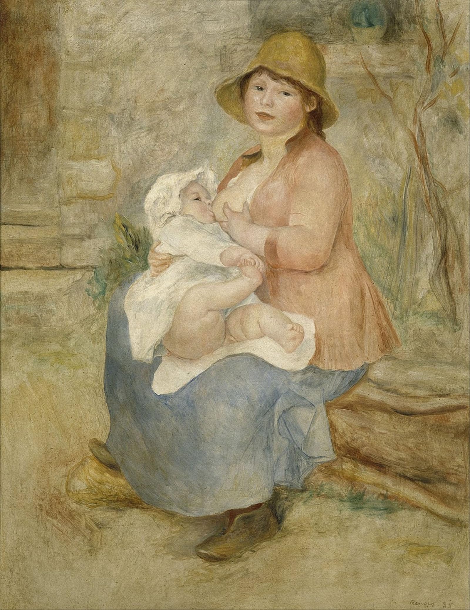 SERENDIPITP Abstract Painting Mural Print Picture Wall Decor Painting Maternity by Pierre Auguste Renoir Vintage Wall Artwork for Home Decor 60x90cm