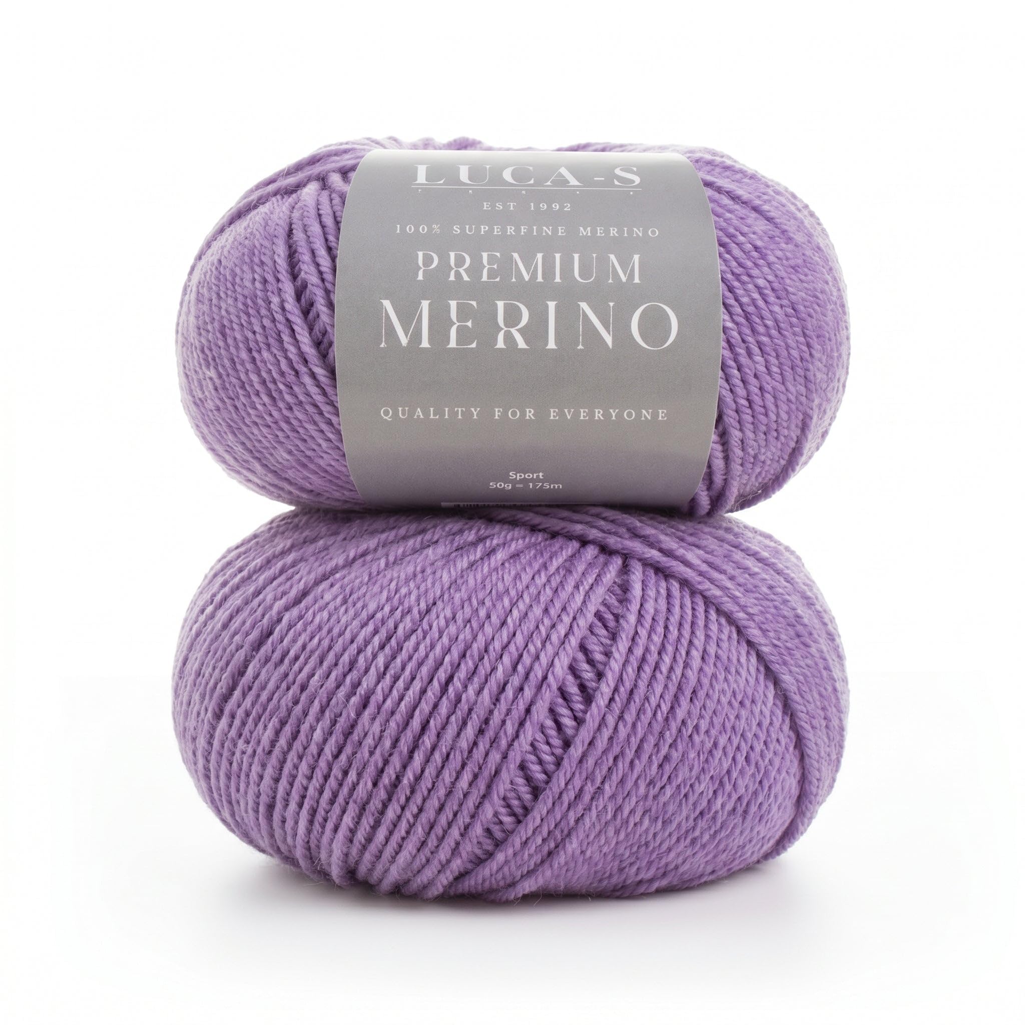 Premium Merino Yarn 4Ply Wool, Set of 2 Superwash Baby Merino - 100% Pure Extra Fine Merino Knitting Crochet Wools 50G Ball — image 1