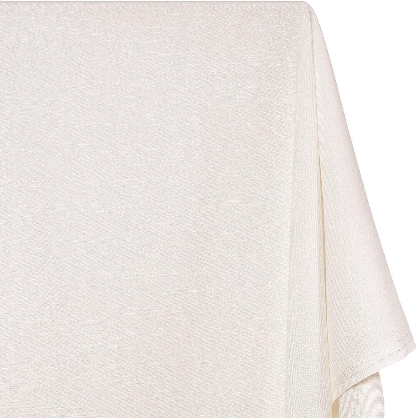 Lino Italiano Polyester Viscose 58/60 Inch 195 GSM Linen Look Fabric by The Yard - for Sewing Apparel, Accessories, & Décor - Off White (1 Yard)