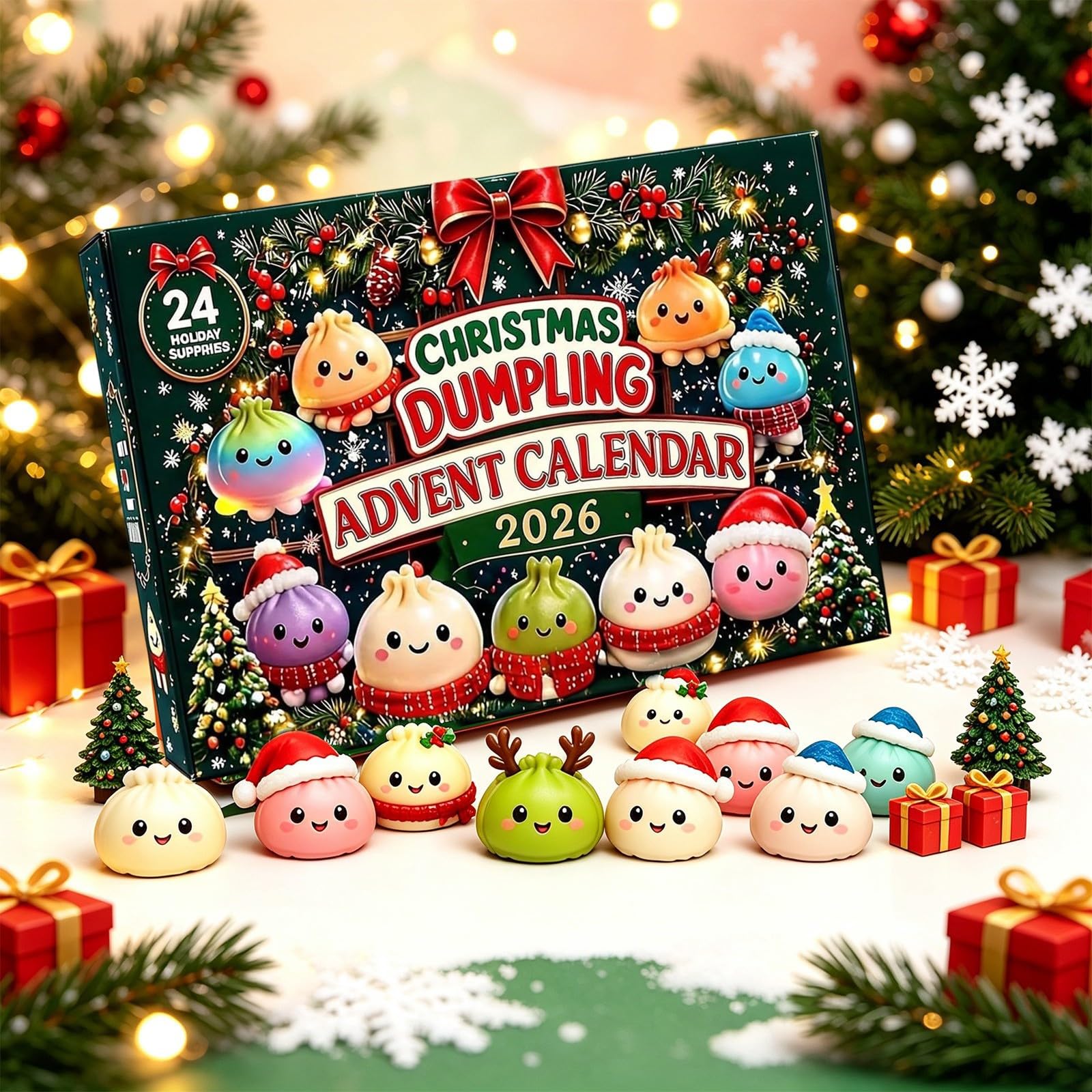 Christmas Dumpling 𝓢𝓺𝓾𝓲𝓼𝓱𝔂 Advent Calendar 2026 24 Days，H