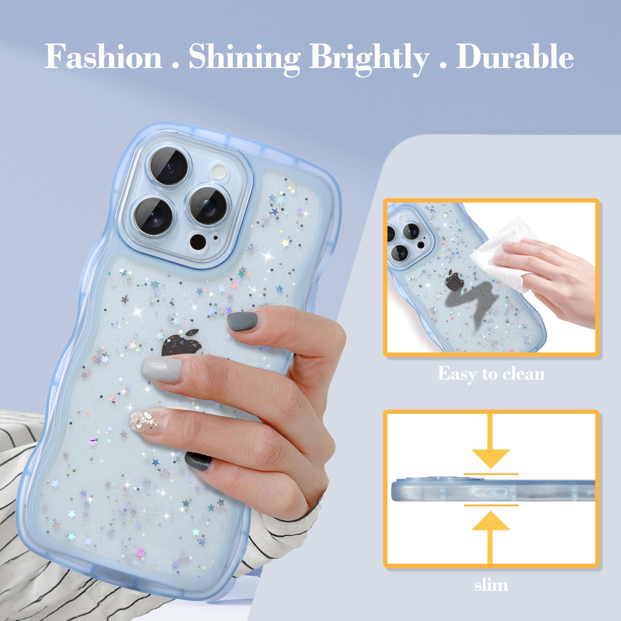 Amazon.com: IAIYOXI Case for iPhone 14 - Curly Wave Edge