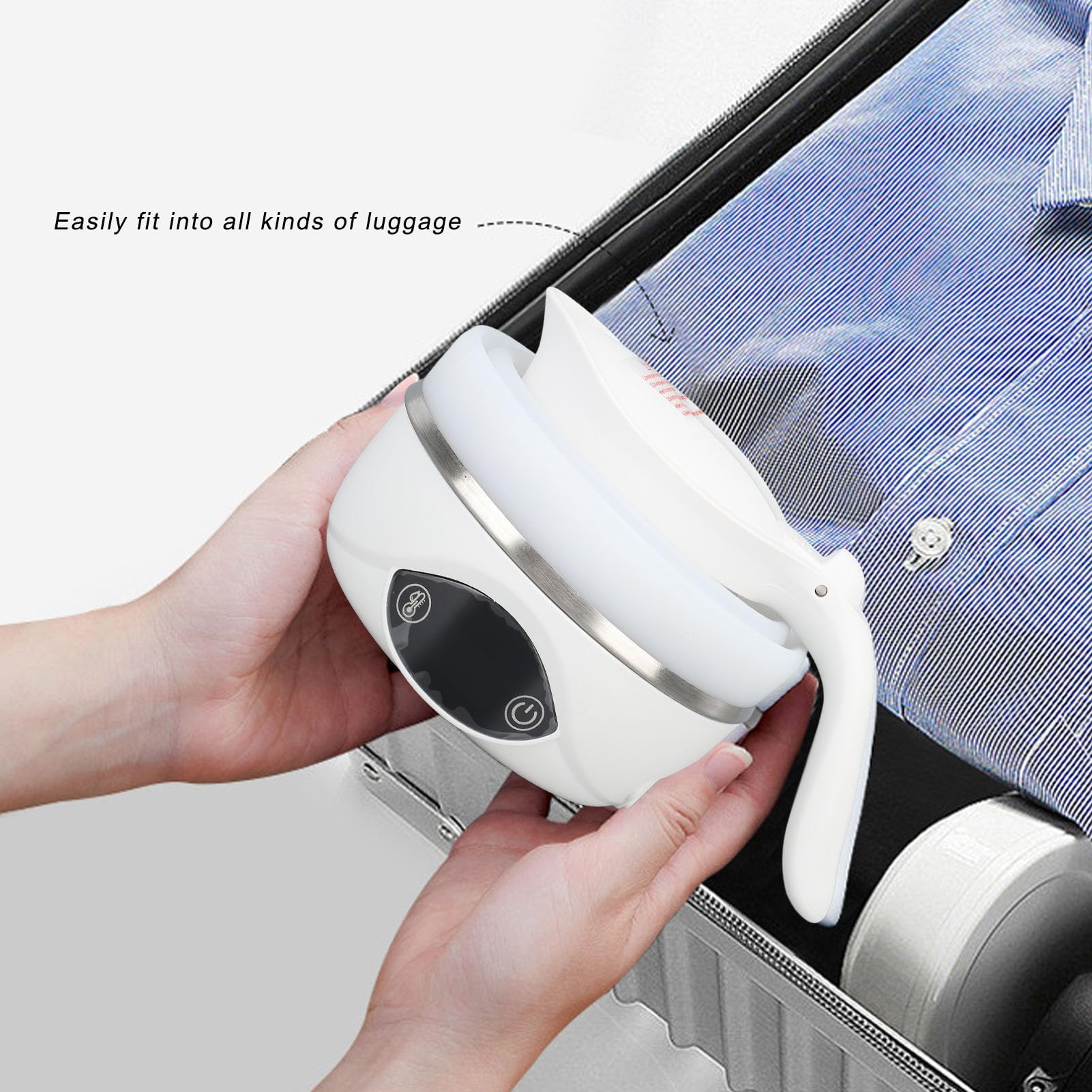 Bollitore Elettrico Piccolo Pieghevole, Bollitore Portatile da Viaggio, Bollitore Elettrico con Spegnimento Automatico Bollitore Elettrico Pieghevole Portatile per Campeggio