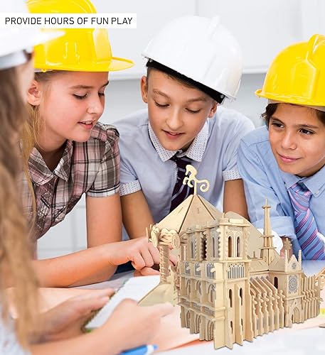 Miniatura 4 de Puzzled Notre Dame Cathedral 3-D de maderaPuzzle de sitios famosos Collectionasequible Regalo para Niños y AdultosArtículo  1904