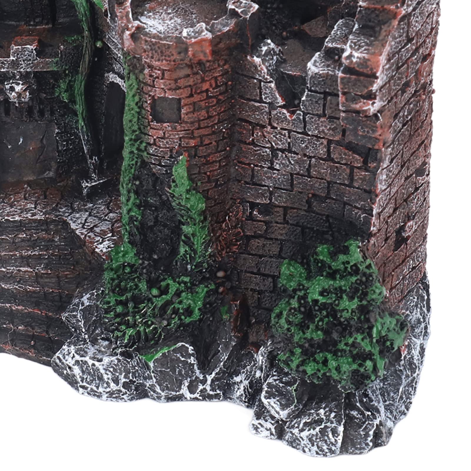 Decorazione del castello dell'acquario, ornamento del castello dell'acquario, casa per acquario in resina realistica con nascondiglio per acqua dolce salata, decorazione non