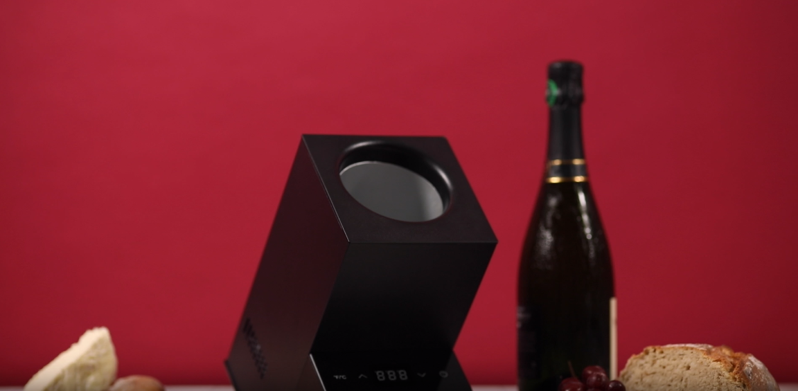 Rafraîchisseur à Vin H.Koenig LVX26 - Température Réglable 5-18°C, Bouteilles Jusqu'à 9cm - Pour Vin Blanc/Rouge/Champagne