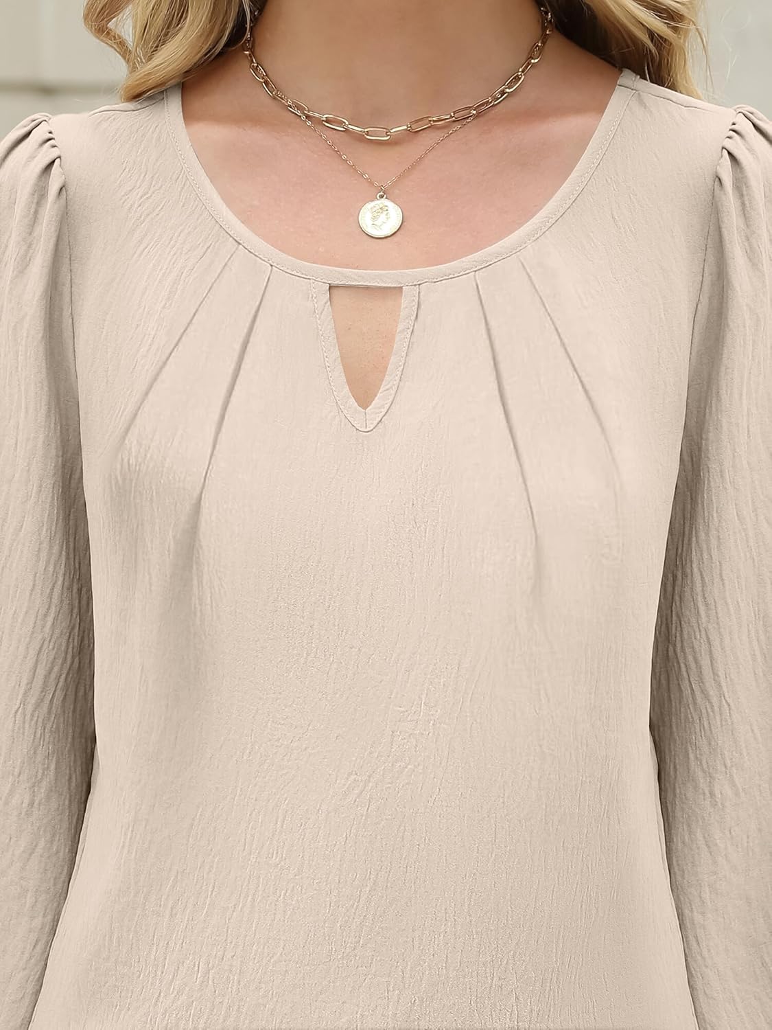 Womens Long Sleeve Tops Dressy Business Casual Blouses Basic Loose Fit V Neck Work Shirt 2024 Fall Clothes Outfits - Image 6