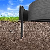 Vista 4 de Paquete de 20 clavos de plástico resistentes de 10 pulgadas, estacas de anclaje para bordes y tablero de terraza, color negro