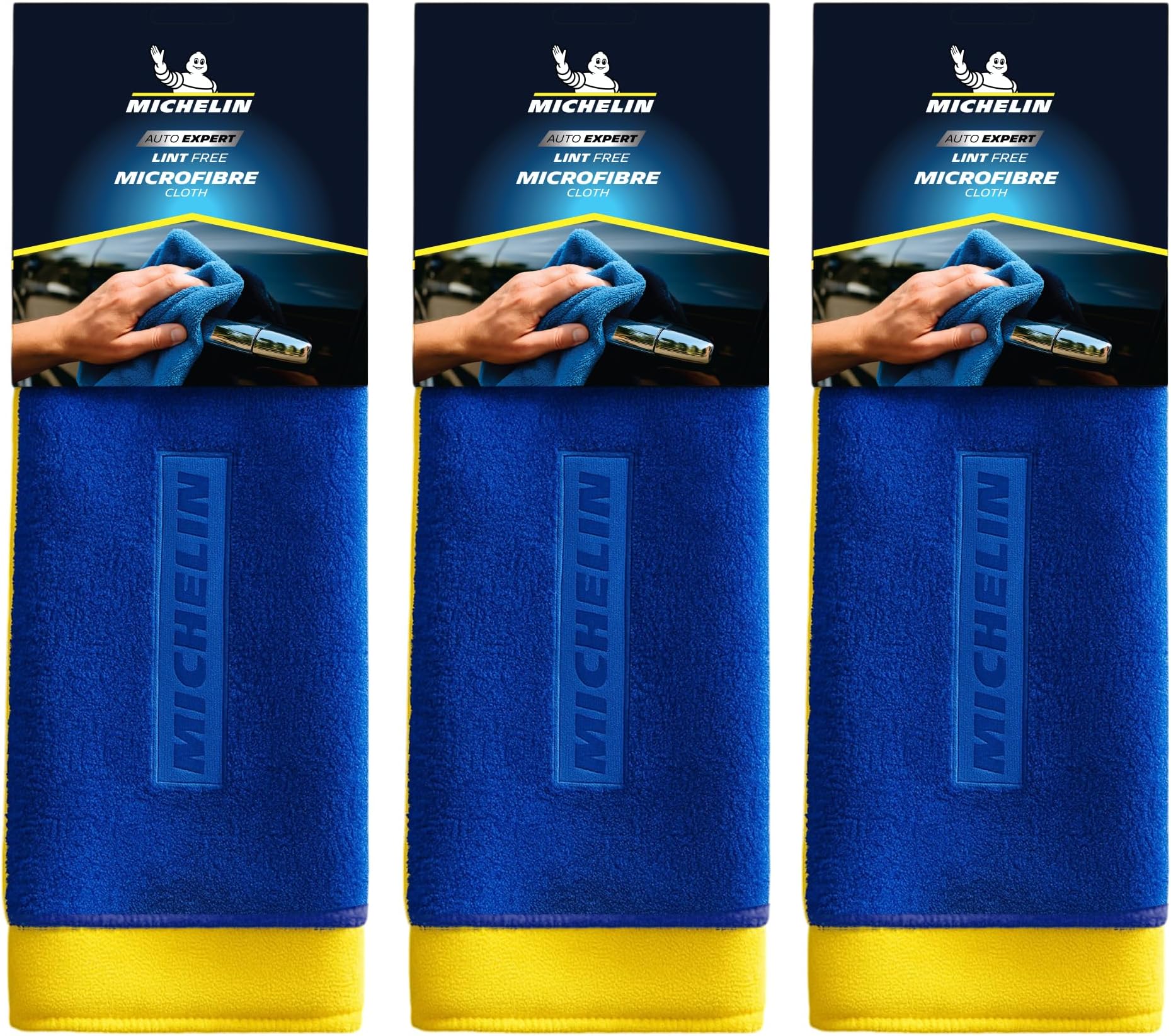 - MICHELIN 350 GSM Microfiber Cloth Pack of 6 (40x40 cm) | Soft, Lightweight & Super Absorbent | Lint-Free, Scratch-Free & Quick-Drying Cleaning Towel for Car, Bike, Glass & Household Use