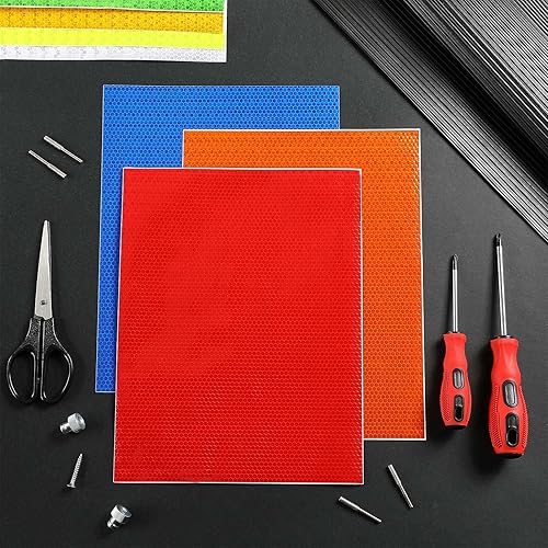 Miniatura 5 de Zonon 7 hojas de 8.86 x 11.42 pulgadas, adhesivos reflectantes flexibles, impermeables, cinta reflectante de advertencia, iluminación nocturna,