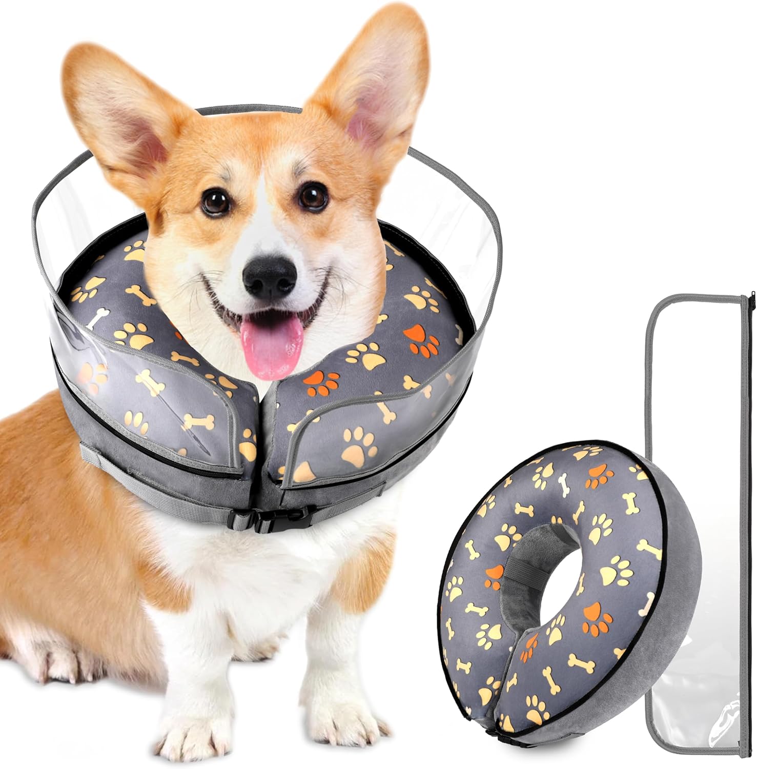 Kidcube Inflatable Dog Cones for Mediem Size Dogs Donut
