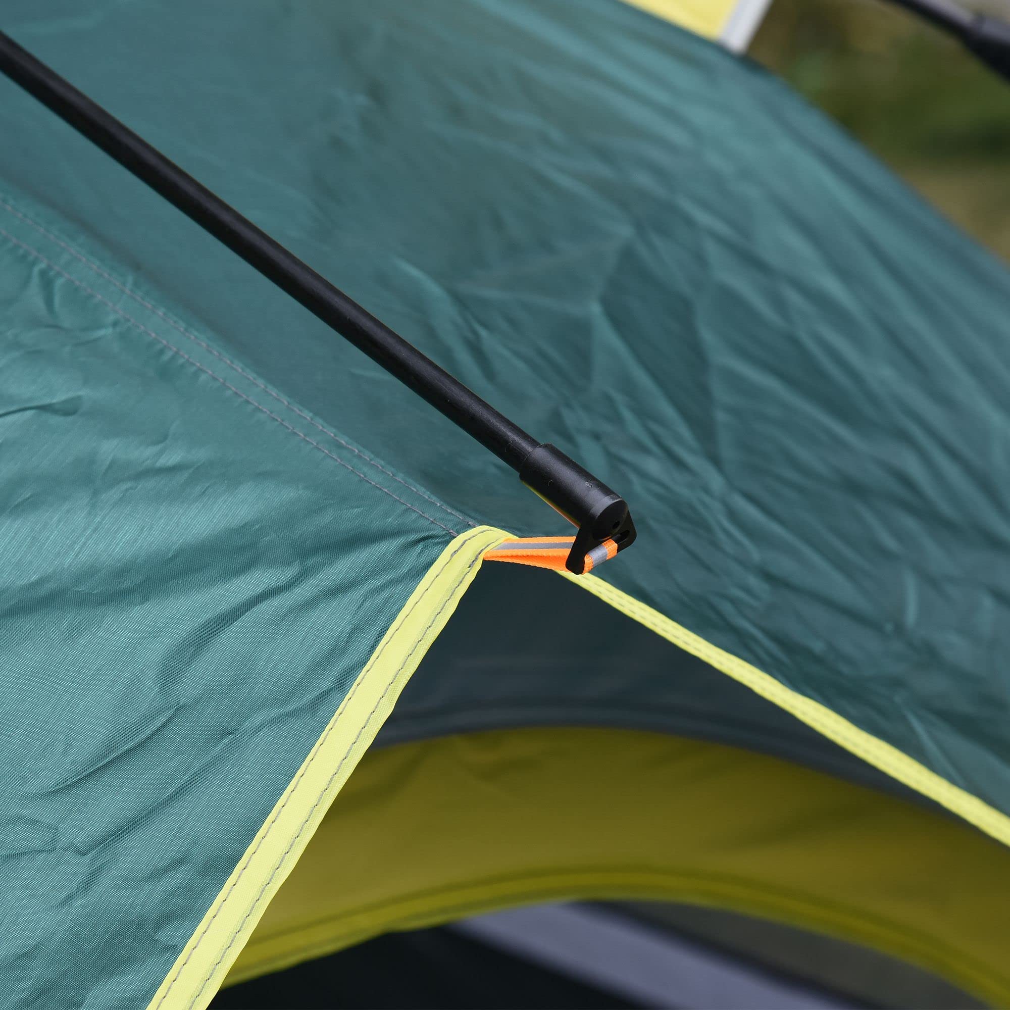 Outsunny Campingzelt für 3 Personen Pop-up Kuppelzelt mit Fenster | Packtasche, Haken, Bodenplane, Familienzelt, 1000mm Wassersäule, Zelt für Camping Reise Trekking Garten