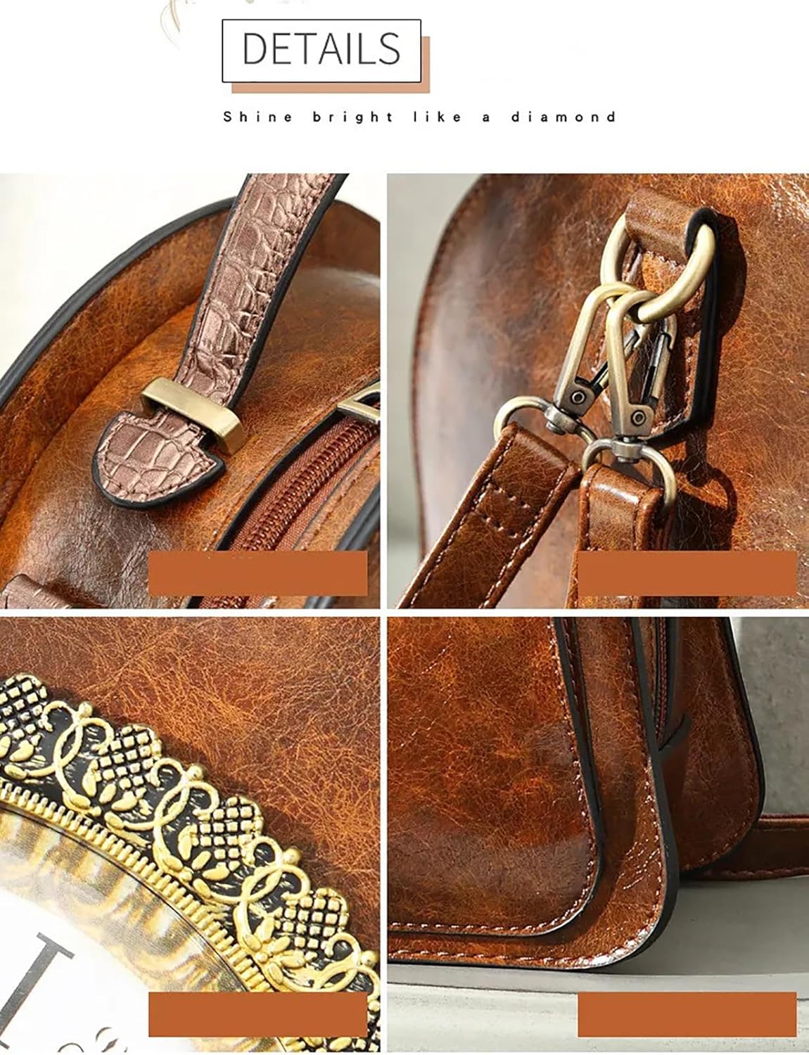 Women's Real Working Clock Bag, Workable Clock Crossbody Handbag Time Function Collection Shoulder Dropship Bag - Image 10