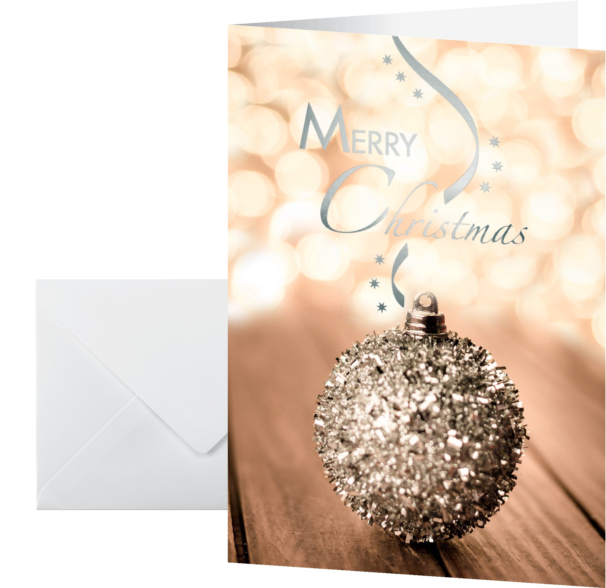 SIGEL DS051 Christmas Greeting Card "Serenity", A6 (A5), blank, 10 pcs. incl. 10 envelopes
