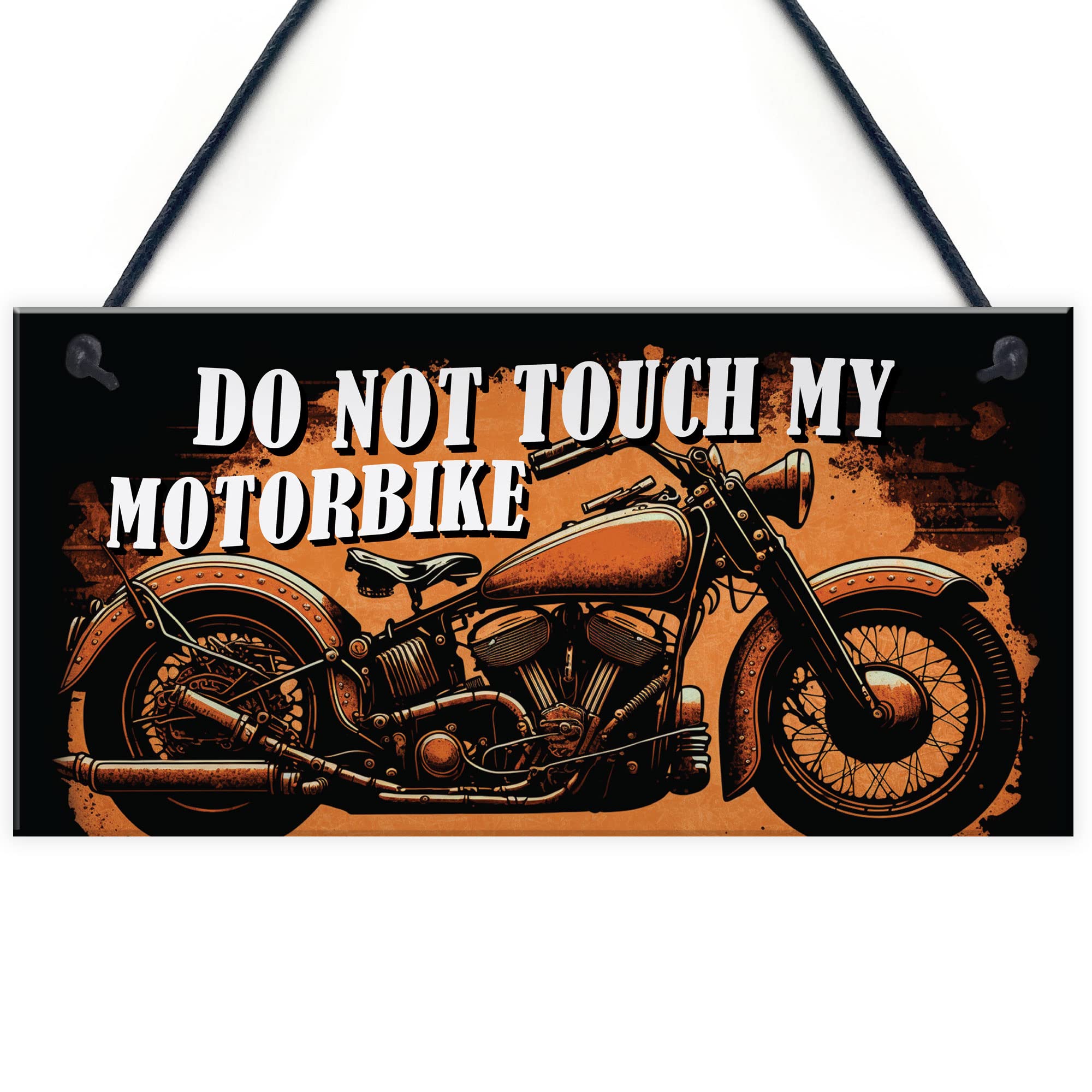Red Ocean Funny Motorbike Sign Novelty Garage Man Cave Decor Signs Gift For Bikers Riders Gift For Men Dad Uncle Son Brother