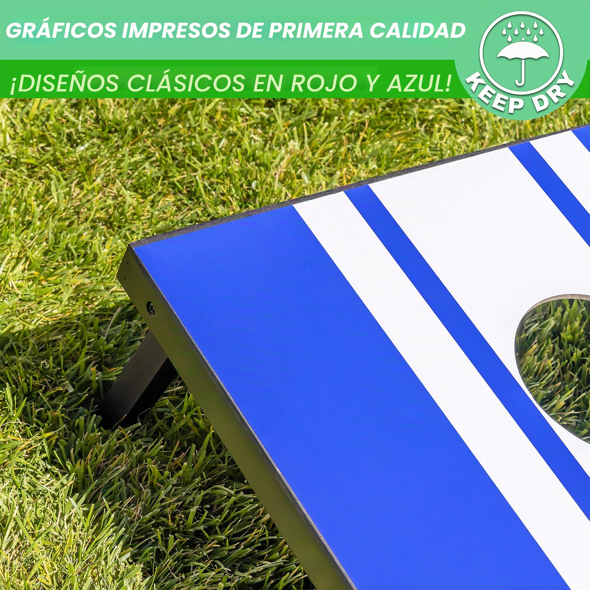 GoSports Juego clásico de Cornhole: Incluye 8 puf, Estuche de Viaje y Reglas de Juego (elección de Estilo)