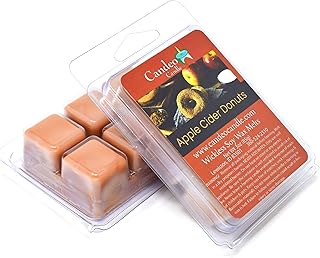 Apple Cider Donuts - Scented Wax Melts for Wax Warmers - Made with Soy Wax - Handmade in The USA - 2 Pack Set of 6 Melt Cubes - Candeo Candle