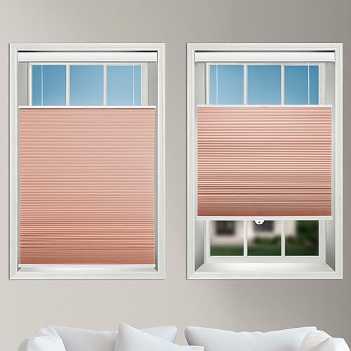 Persianas celulares sin cordones personalizadas para filtrar la luz, persianas plisadas de arriba hacia abajo para dormitorio y habitación del niño,