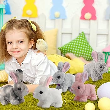 可動式＊fluffy teddy＊Rabbit Amazon.com: A-SZCXTOP Electronic Plush Hopping Rabbit Toys