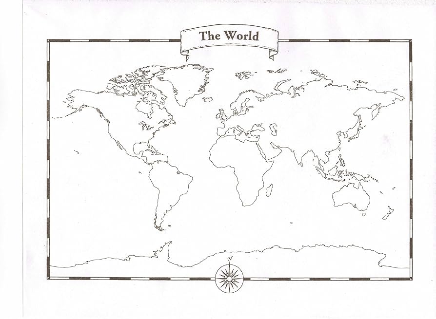 amazon-com-blank-world-map-pad-wall-maps-office-products for Free Printable Map Of The World Amazon.com : Blank World Map Pad : Wall Maps : Office Products for Free Printable Map Of The World