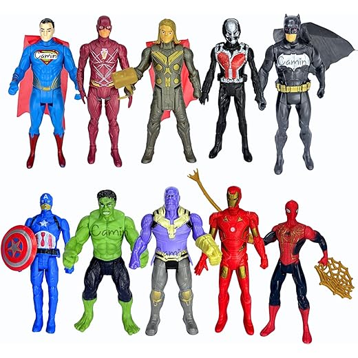 Camin Superhero Action Figures Set of 10