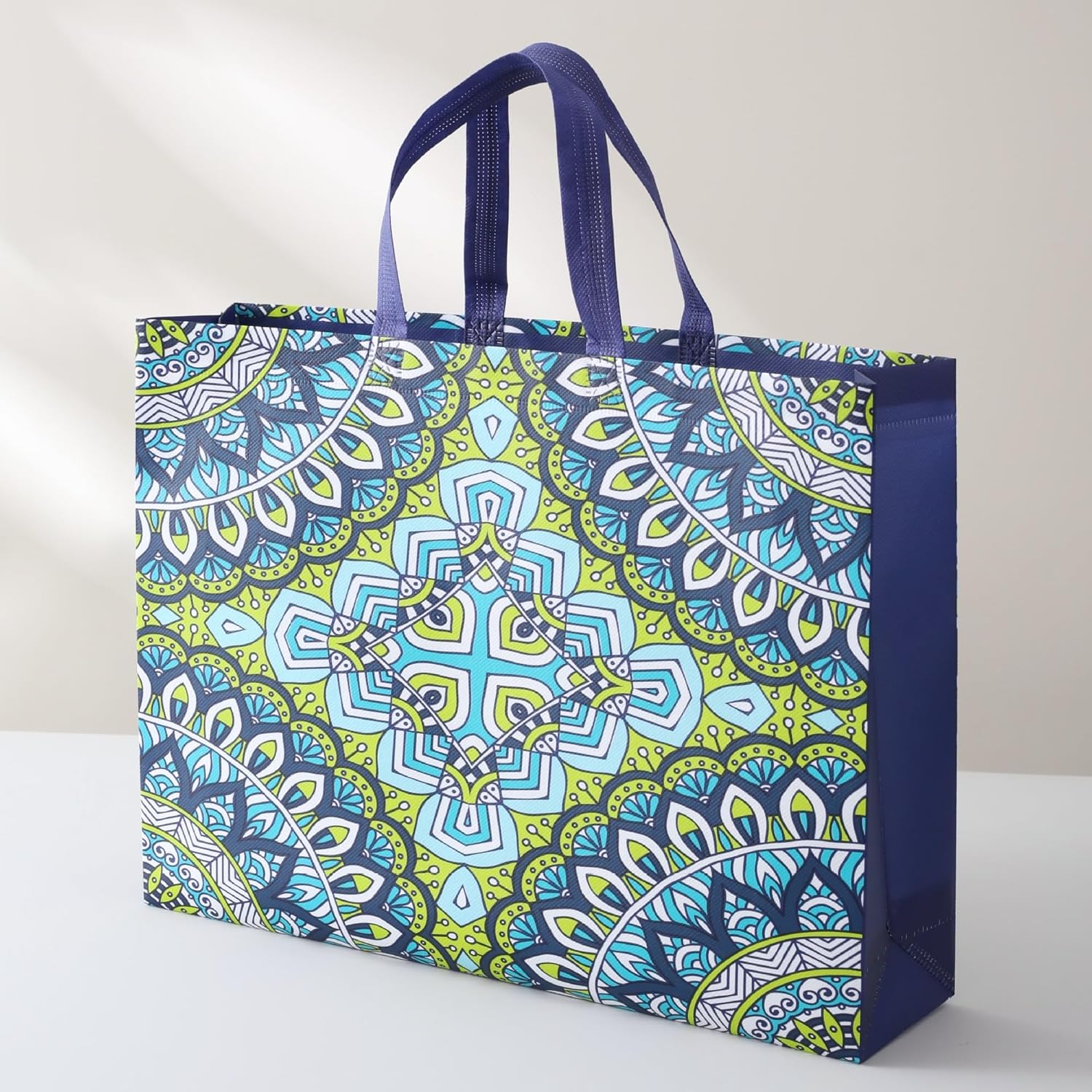 4 Pack 12.5" Gift Bags Medium Size - Includes Tissue Paper & Cards, Reusable Non-Woven Gift Bags with handles for Birthday, Party, Baby Shower, Wedding, Bridal Shower, Anniversary 12.5in×11in×3.9in - Image 6