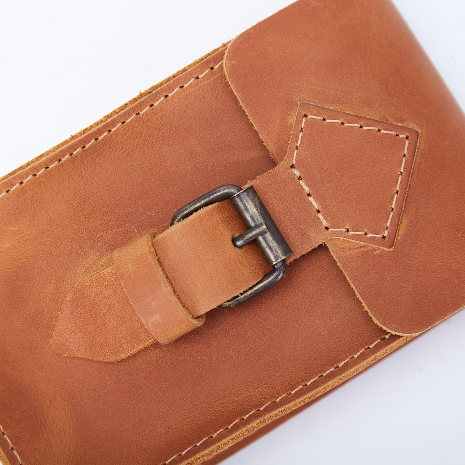 INCARNE Leather Tarot Carrying Bag - Tarot Card Holder for Most Standard Tarot Cards, Vintage Genuine Leather, Cognac