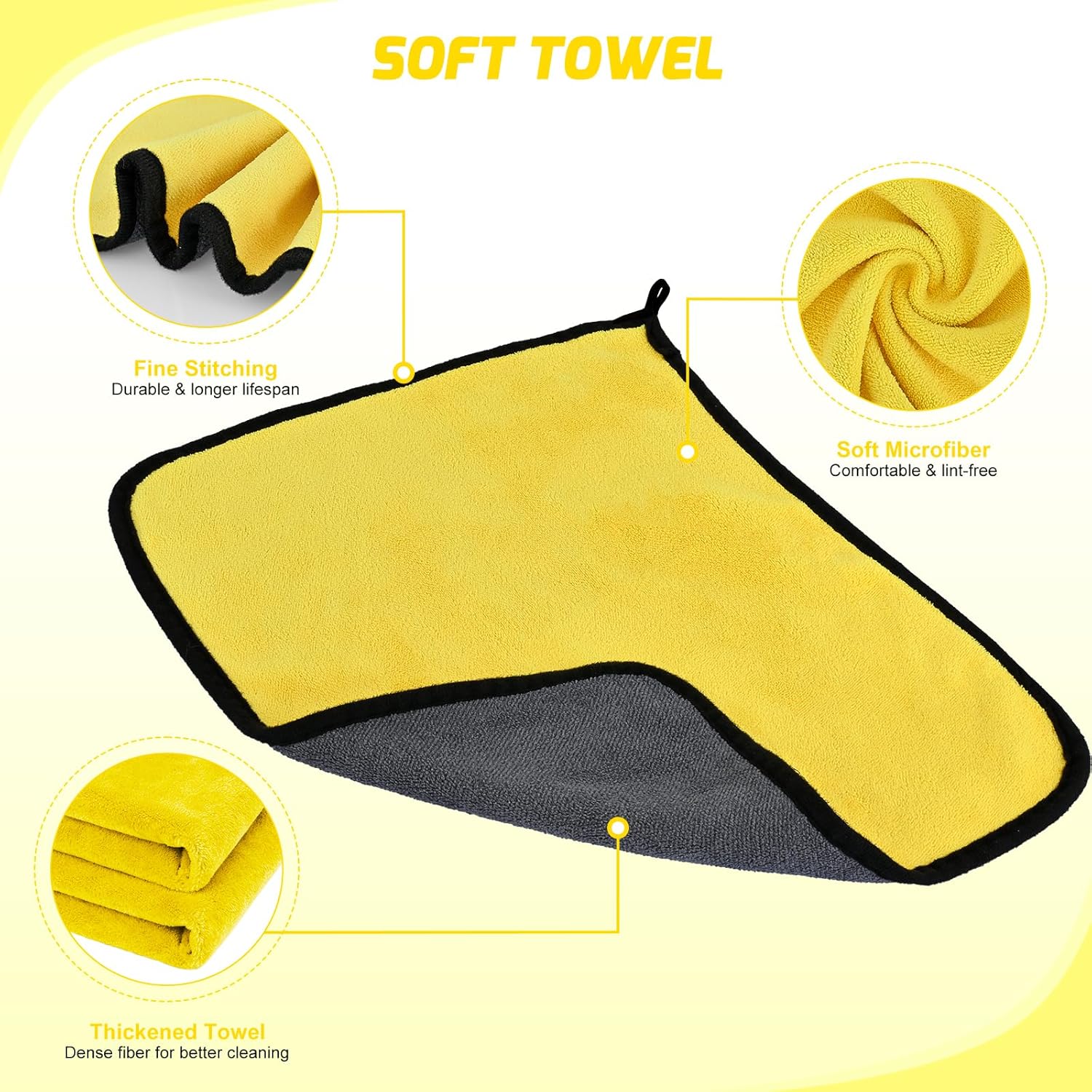 Nilight 37PCS Car Detailing Kit Auto Cleaning Tools Wash Set with Storage Carry Bag Home Use for Interior Exterior Deep Clean Car Care Windshield Dashboard Seat Air Vents Wheels Tires, Yellow